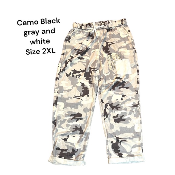 Camo white gray black light weight pant rolled cuff size 2XL
Terri cloth inside - Picture 1 of 5